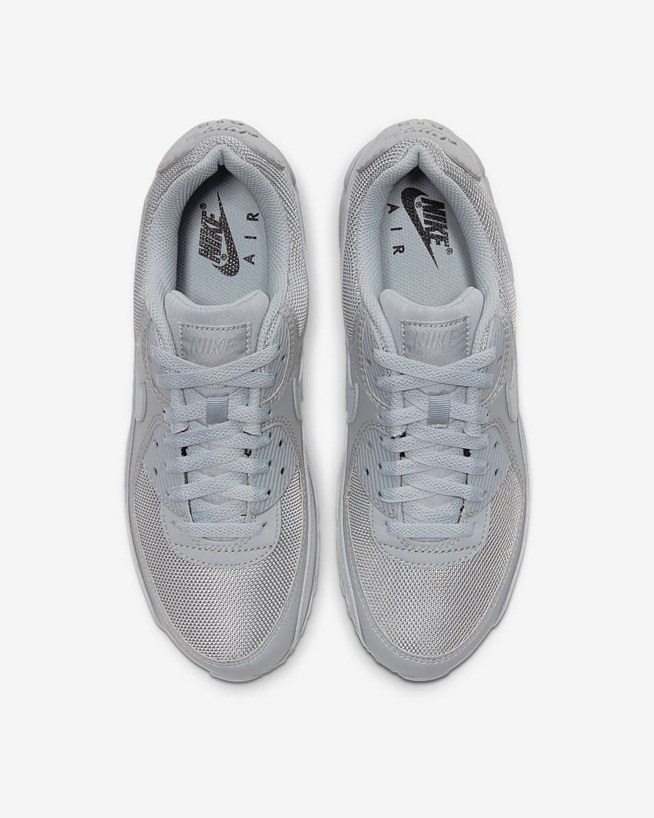 Nike air max 90 mens white and grey best sale